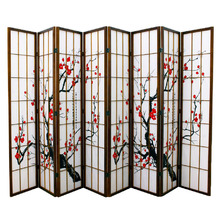 Cherry Blossom 8 Panel Rice Paper Room Divider